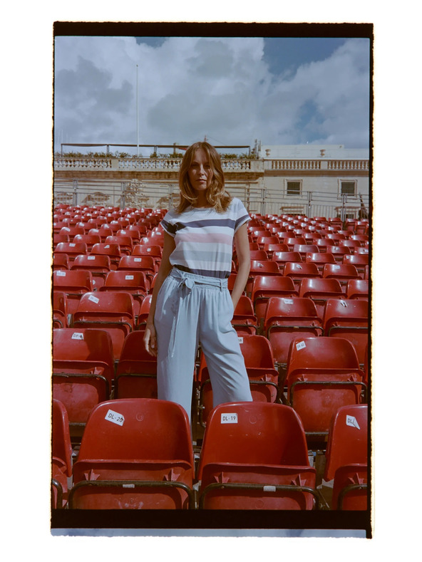 Moodo Кюлотни панталони сини Moodo