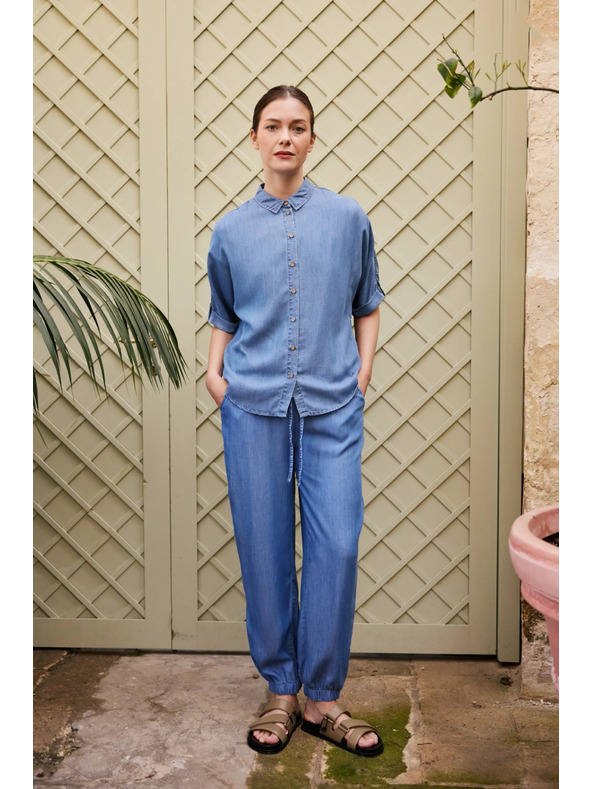 Moodo Сини лиоцелни панталони Moodo