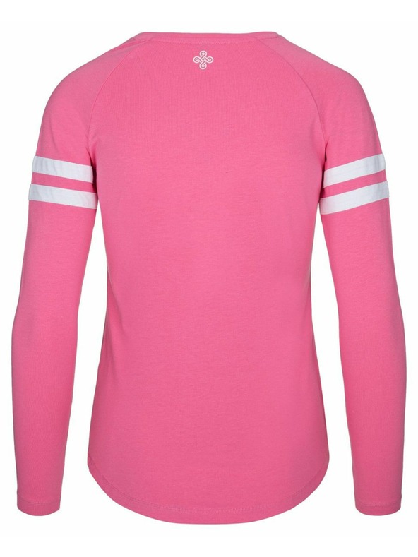 Kilpi Дамска памучна тениска с дълъг ръкав Kilpi MAGPIES-W Розова