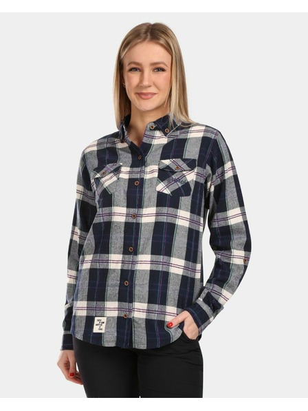Kilpi Дамска спортна фланелена риза Kilpi FLANNY-W Blue