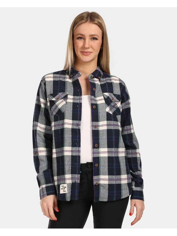 Kilpi Дамска спортна фланелена риза Kilpi FLANNY-W Blue