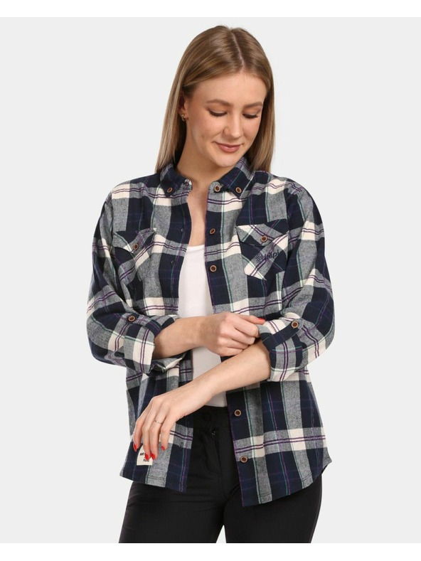 Kilpi Дамска спортна фланелена риза Kilpi FLANNY-W Blue