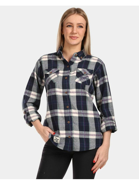 Kilpi Дамска спортна фланелена риза Kilpi FLANNY-W Blue