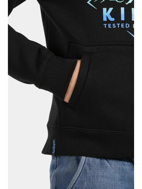 Kilpi Детски памучен суитшърт с качулка Kilpi NORTHEN-JB Черно
