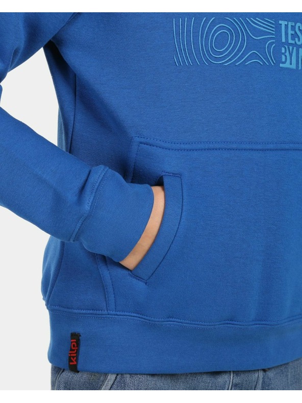Kilpi Детски памучен суитшърт с качулка Kilpi NORTHEN-JB Тъмно синьо