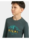 Kilpi Детска памучна тениска с дълъг ръкав Kilpi VERATI-JB Тъмно зелена