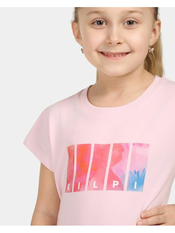 Kilpi Момичешка памучна тениска Kilpi ALBION-JG Светло розова