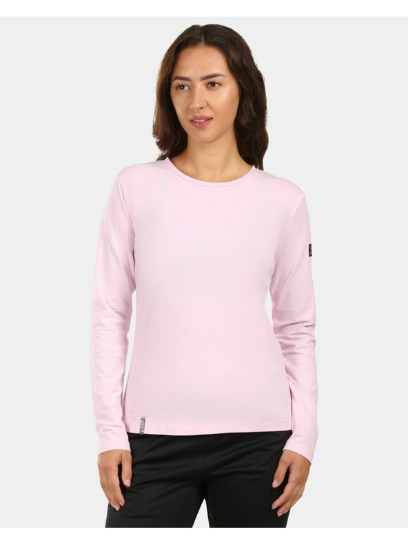 Kilpi Дамска памучна тениска с дълъг ръкав Kilpi PROMOX-W Светлорозова