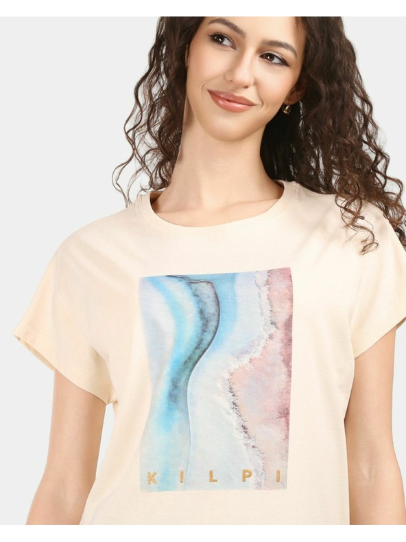 Kilpi Дамска памучна тениска Kilpi JERSIE-W Бежова