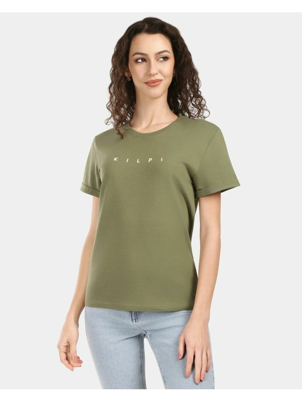 Kilpi Дамска памучна тениска с къс ръкав Kilpi PROLIX-W Зелена