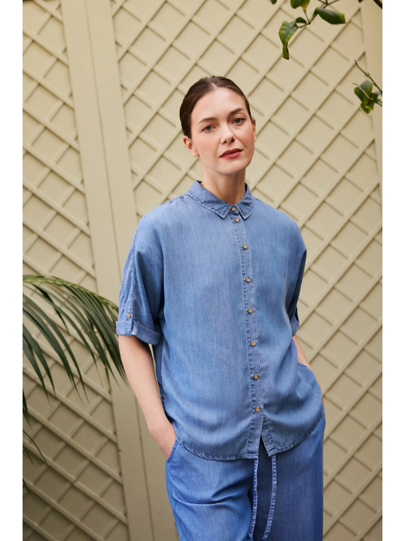 Moodo Риза лиоцел синя Moodo