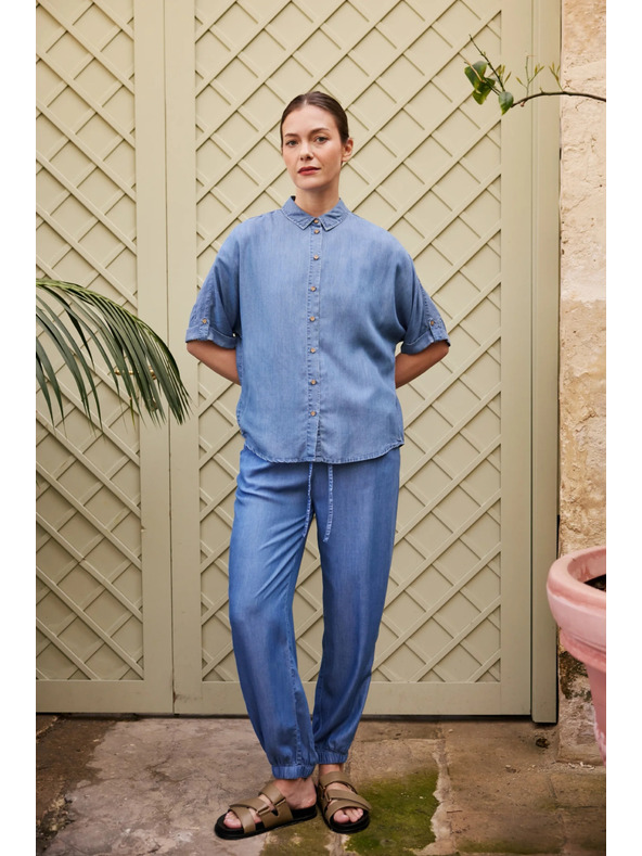 Moodo Риза лиоцел синя Moodo