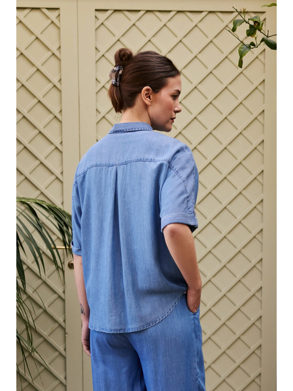 Moodo Риза лиоцел синя Moodo