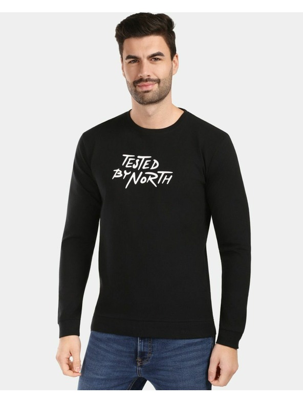 Kilpi Мъжка памучна тениска с дълъг ръкав Kilpi BASE-M Черна