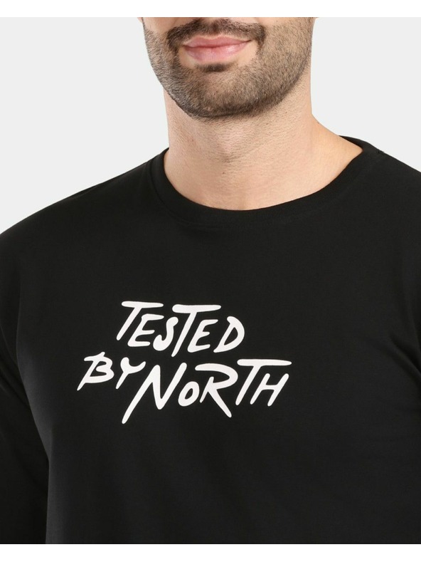 Kilpi Мъжка памучна тениска с дълъг ръкав Kilpi BASE-M Черна