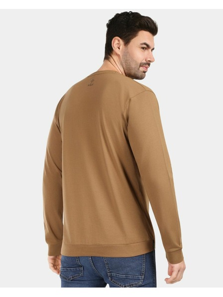 Kilpi Мъжка памучна тениска с дълъг ръкав Kilpi BASE-M Кафява