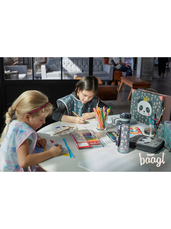 BAAGL  BAAGL КОМПЛЕКТ 5 Zippy Panda: портфейл, пенал, торба, престилка, портмоне