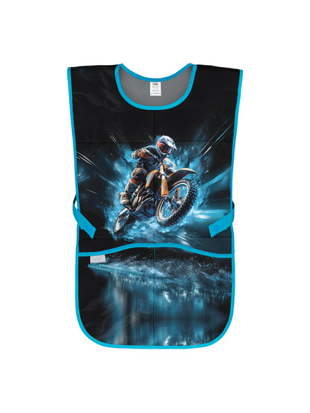 BAAGL  Синя детска престилка Мотоциклет Baagl