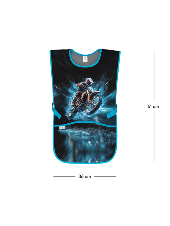 BAAGL  Синя детска престилка Мотоциклет Baagl