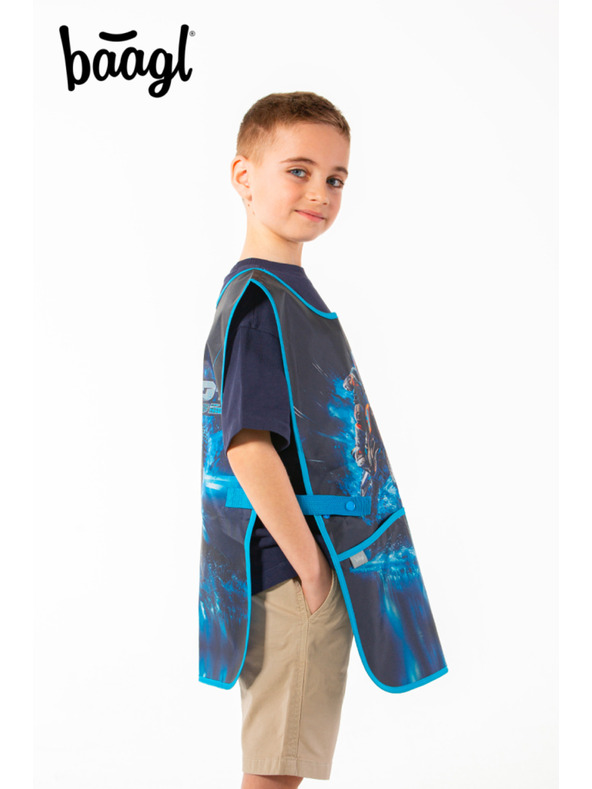 BAAGL  Синя детска престилка Мотоциклет Baagl