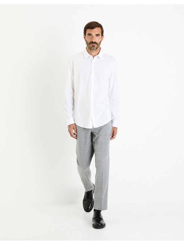 Celio Бяла мъжка риза Celio