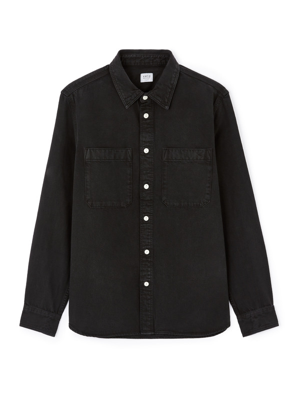 Celio Черна мъжка памучна риза Celio Janime