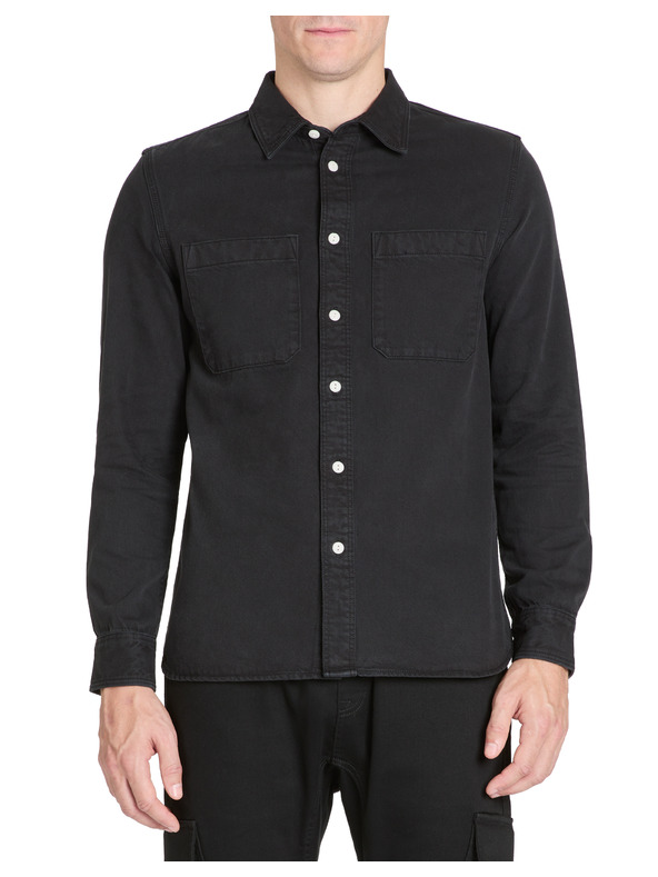 Celio Черна мъжка памучна риза Celio Janime