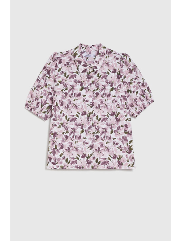 Moodo Риза с раздути ръкави лилава Moodo