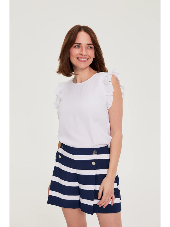 Moodo Риза с волани бяла Moodo