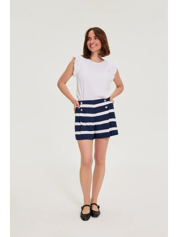 Moodo Риза с волани бяла Moodo