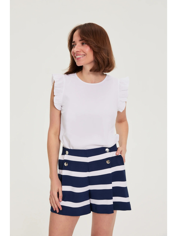 Moodo Риза с волани бяла Moodo