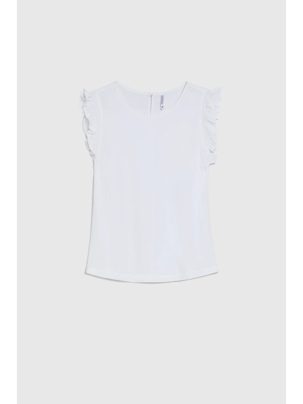 Moodo Риза с волани бяла Moodo