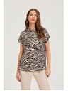 Moodo Риза с животински мотив бежова Moodo