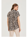 Moodo Риза с животински мотив бежова Moodo