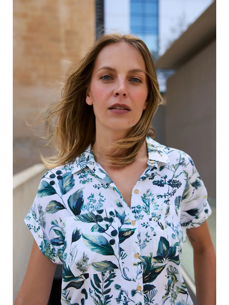 Moodo Бяла вискозна риза Moodo