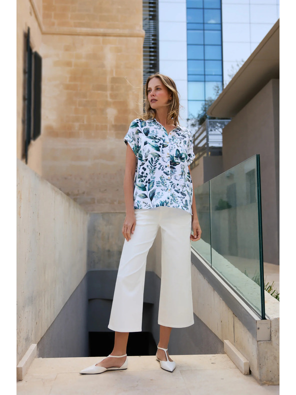 Moodo Бяла вискозна риза Moodo