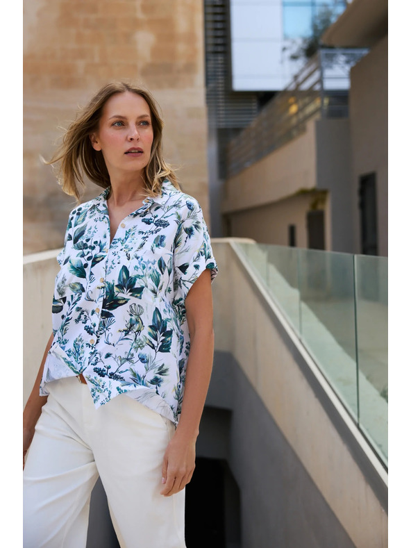 Moodo Бяла вискозна риза Moodo