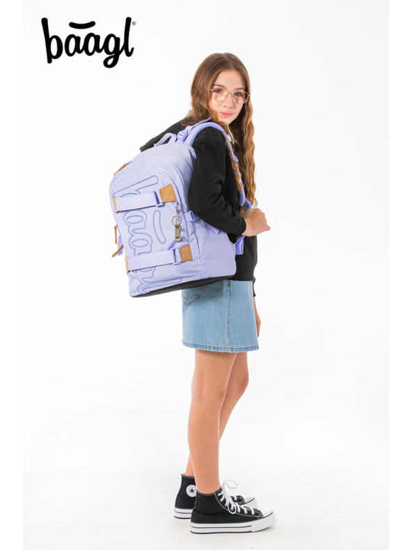 BAAGL  BAAGL SET 5 Skate Lilac: раница, перник, торба, кръстна чанта, калъф за лаптоп