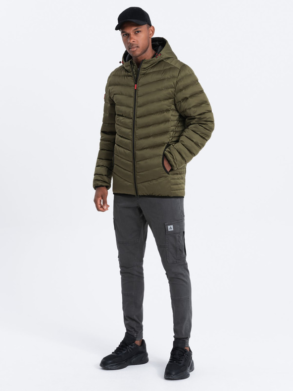 Ombre Clothing Хаки Мъжко ватирано леко яке Ombre Облекло