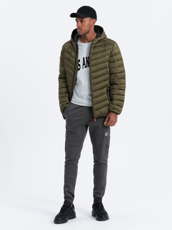 Ombre Clothing Хаки Мъжко ватирано леко яке Ombre Облекло