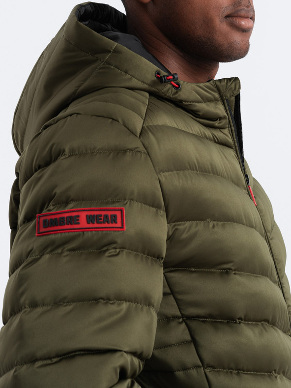 Ombre Clothing Хаки Мъжко ватирано леко яке Ombre Облекло