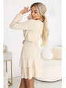 numoco Чувствени мини рокля с кръстосан деколте - бежов