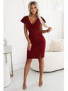 numoco Numoco NINA Елегантна рокля с деколте тип молив - бургундско