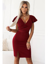 numoco Numoco NINA Елегантна рокля с деколте тип молив - бургундско