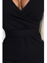 numoco Елегантна рокля с торбичка деколте - черна Numoco NINA