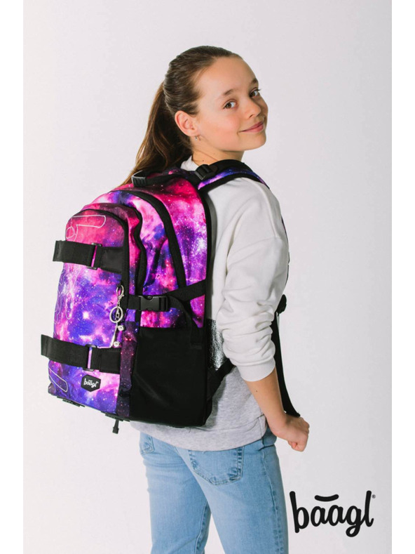 BAAGL  BAAGL SET 5 Skate Galaxy: раница, пенал, торба, кръстна чанта, калъф за лаптоп