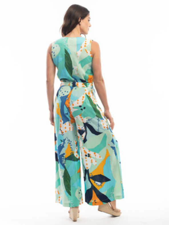 Orientique Тюркоазен дамски шарен комбинезон