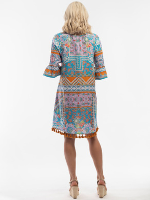 Orientique Тюркоазно дамско шарено платье