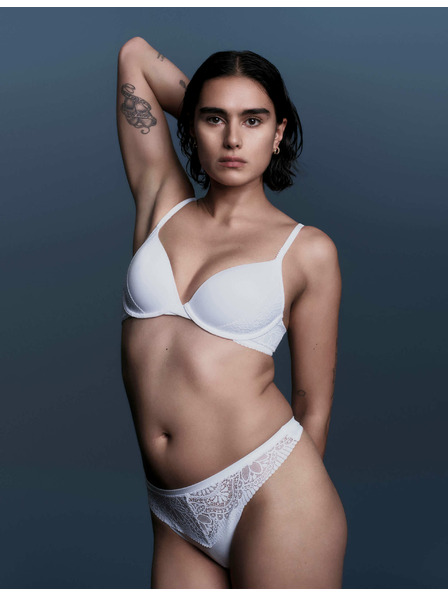 Marks & Spencer Гладък деколте сутиен Body Soft™ с банели, размер A–E Marks & Spencer бял