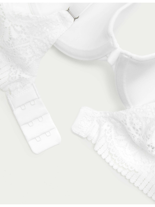 Marks & Spencer Гладък деколте сутиен Body Soft™ с банели, размер A–E Marks & Spencer бял